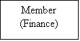 Text Box: Member
(Finance)

