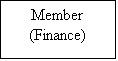 Text Box: Member
(Finance)
